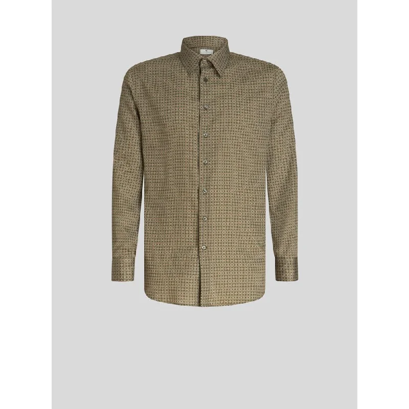 YEAR-End Sale MICRO GEOMETRIC PRINT COTTON SHIRT