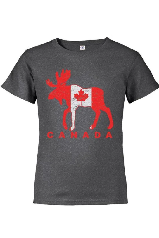 Year-End Sale Adult Moose Flag T-Shirt (Canadian Moose Flag)