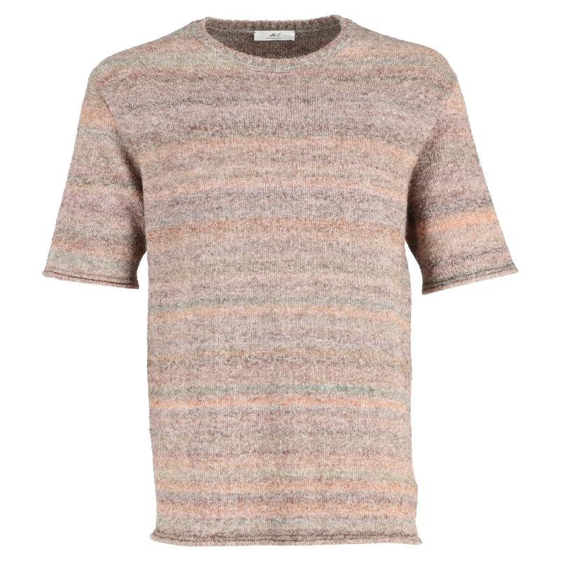 Mr. P. Surplus Bouclé-Knit T-Shirt in Multicolor Acrylic