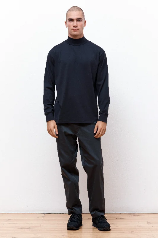 L/S Mock Neck Tee Black