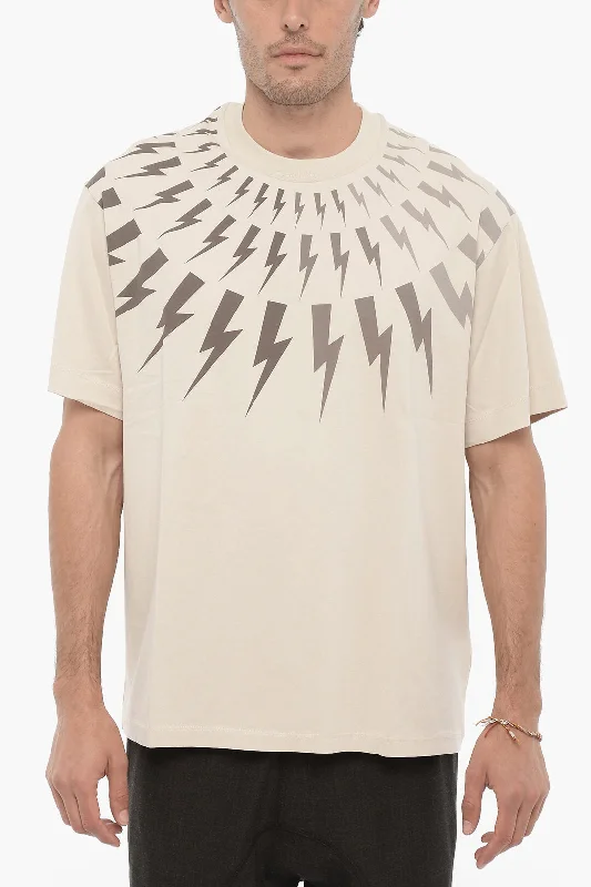 Neil Barrett Easy Fit Crew-Neck T-shirt with Print