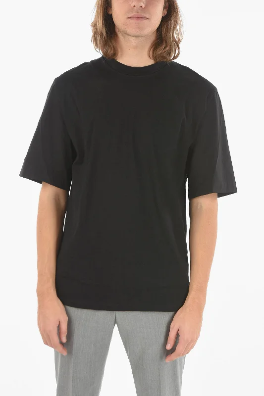 Neil Barrett Jersey MINIMAL T-shirt with Stretchy-nylon Sleeves