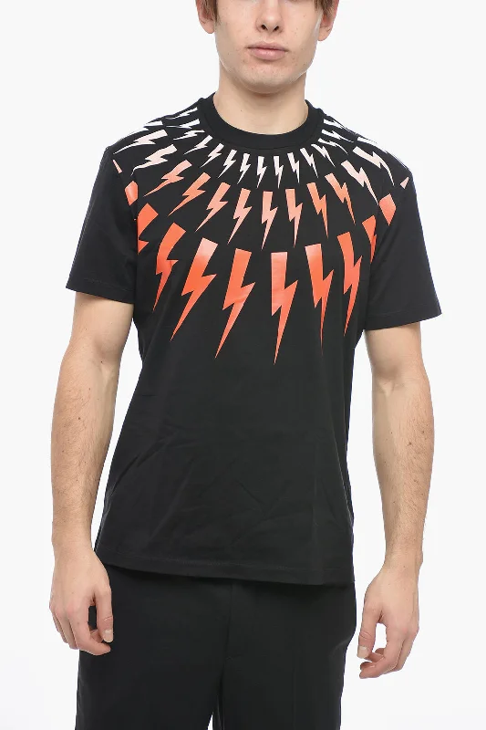 Neil Barrett Slim Fit Crew-Neck T-shirt with Gradient Print