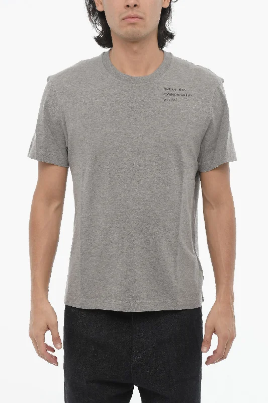 Neil Barrett Slim Fit HUMAN WITH EXTRAORDINARY VISION Crew-neck T-Shirt