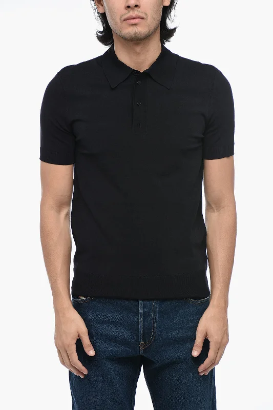 Neil Barrett Solid Color Slim Fit Polo Shirt