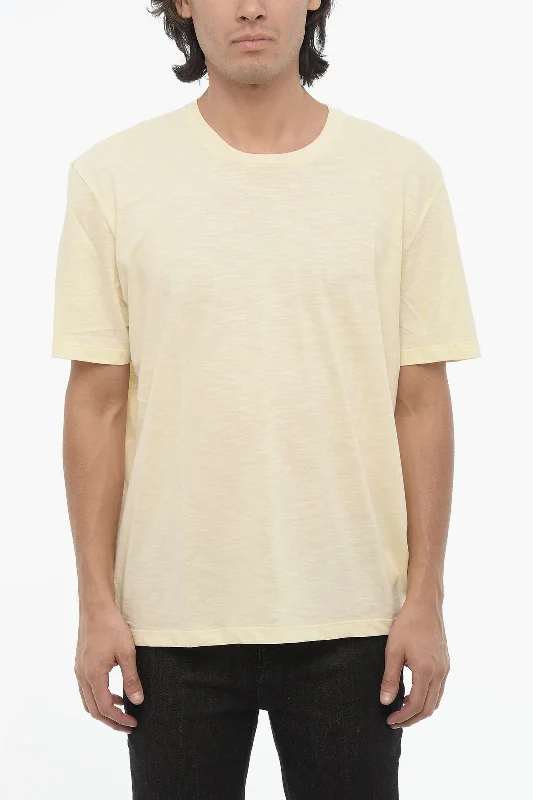 Neil Barrett Solid Color YOKE BACK MULTIYARN Crew-neck T-shirt