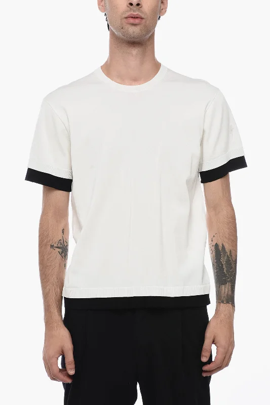 Neil Barrett Technical Fabric Loose Fit T-Shirt with Contrasting Edges