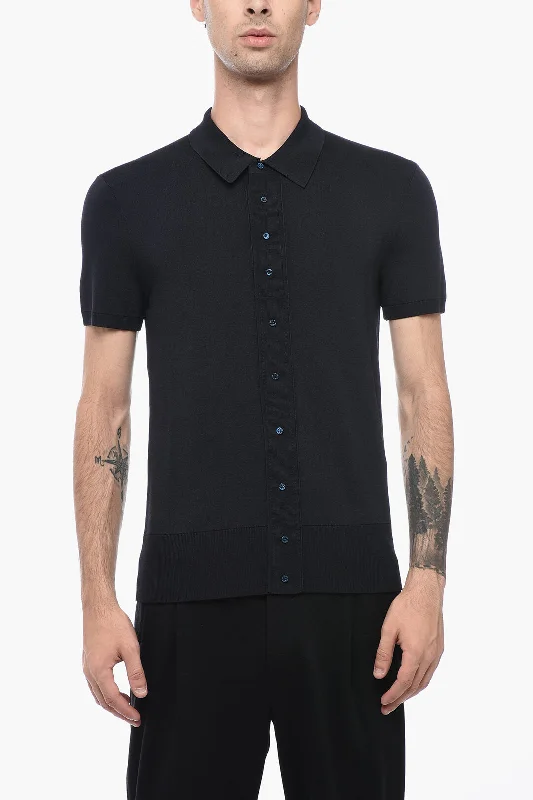 Neil Barrett Technical Fabric Slim Fit Polo Shirt