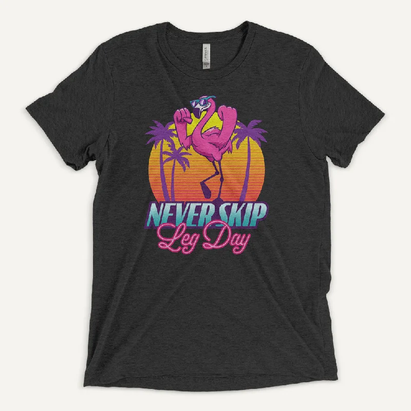 Never Skip Leg Day Flamingo Men’s Triblend T-Shirt