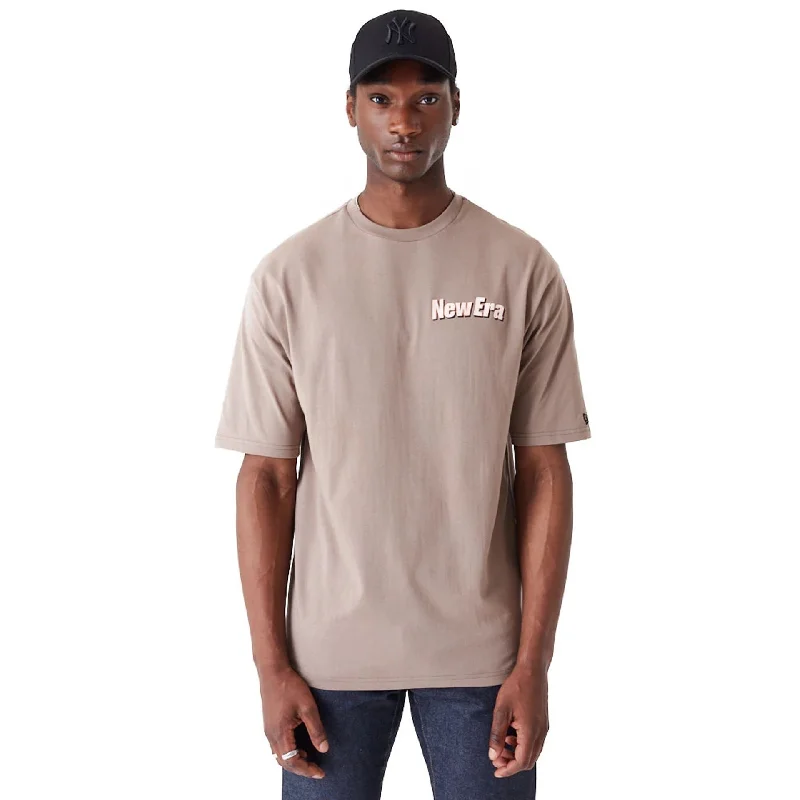 New Era Character Graphic Brown Oversized T-Shirt