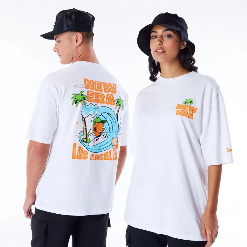 New Era Los Angeles City Graphic White Oversized T-Shirt