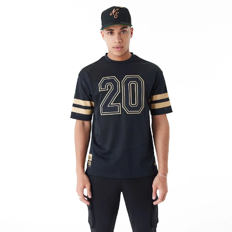 New Era Mesh Black Oversized T-Shirt