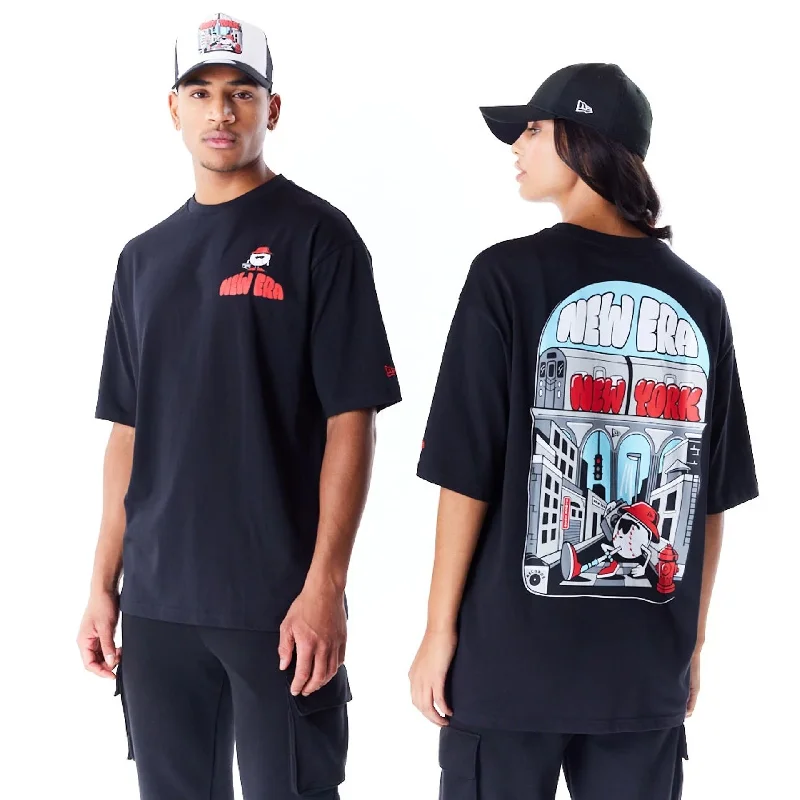 New Era New York City Graphic Black Oversized T-Shirt