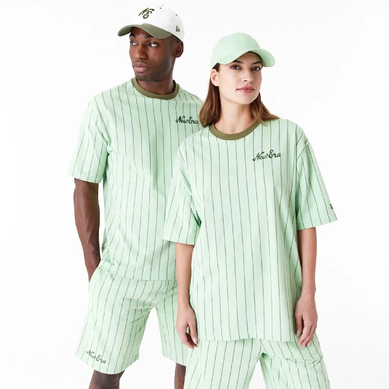 New Era Pinstripe Bright Green Oversized T-Shirt