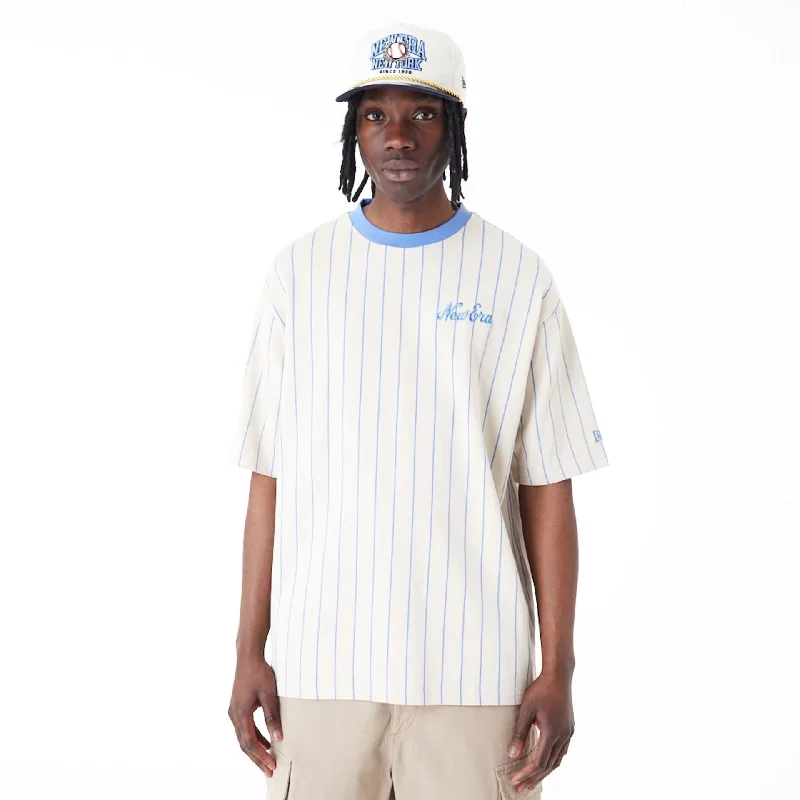 New Era Pinstripe Stone Oversized T-Shirt