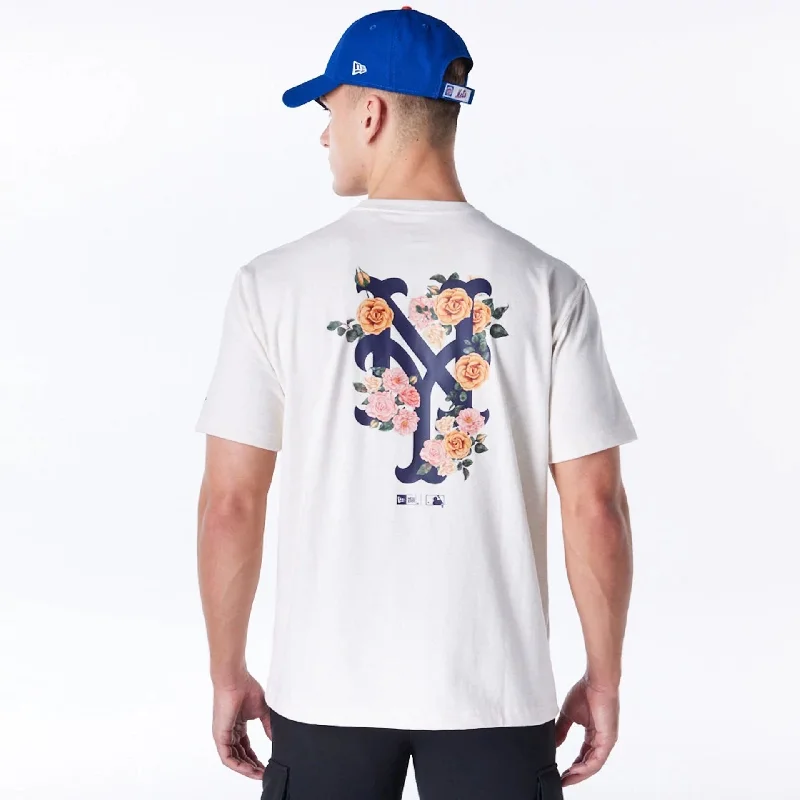 New York Mets MLB Flower New Era Korea White T-Shirt