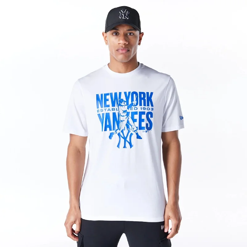 New York Yankees MLB Baseball Graphic White T-Shirt