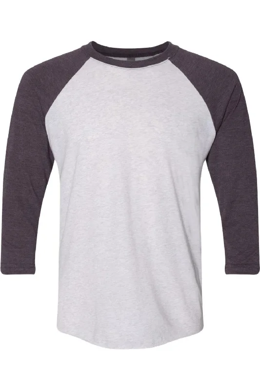 vintage purple sleeves/ heather white body