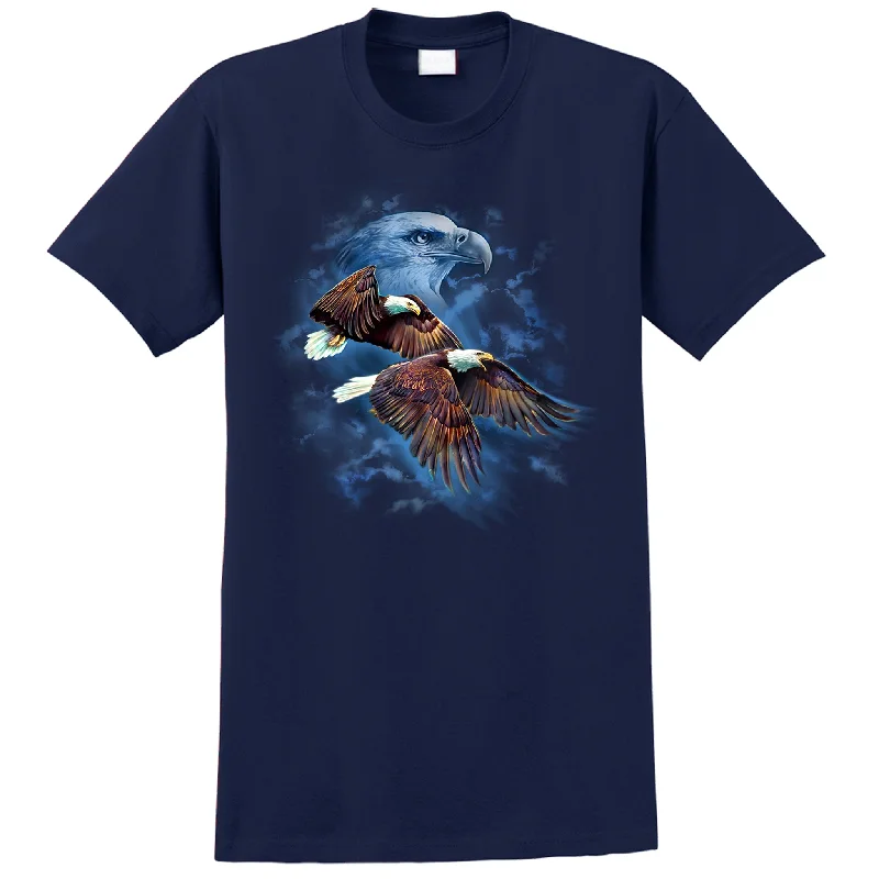 Limited Time Offer Adult Night Flyers T-Shirt (Two Eagles in flight)