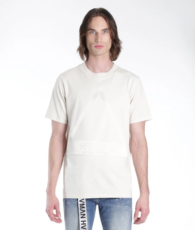 Weekend Offers That Shine Novelty Tee Oversized Triangle Embroidery In Cream