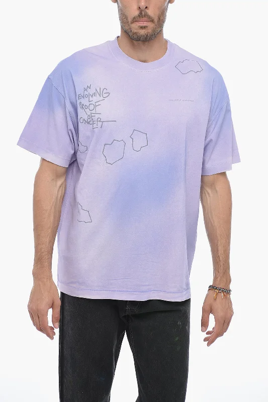 Objects IV Life Printed Faded Effect Crew-neck T-Shirt