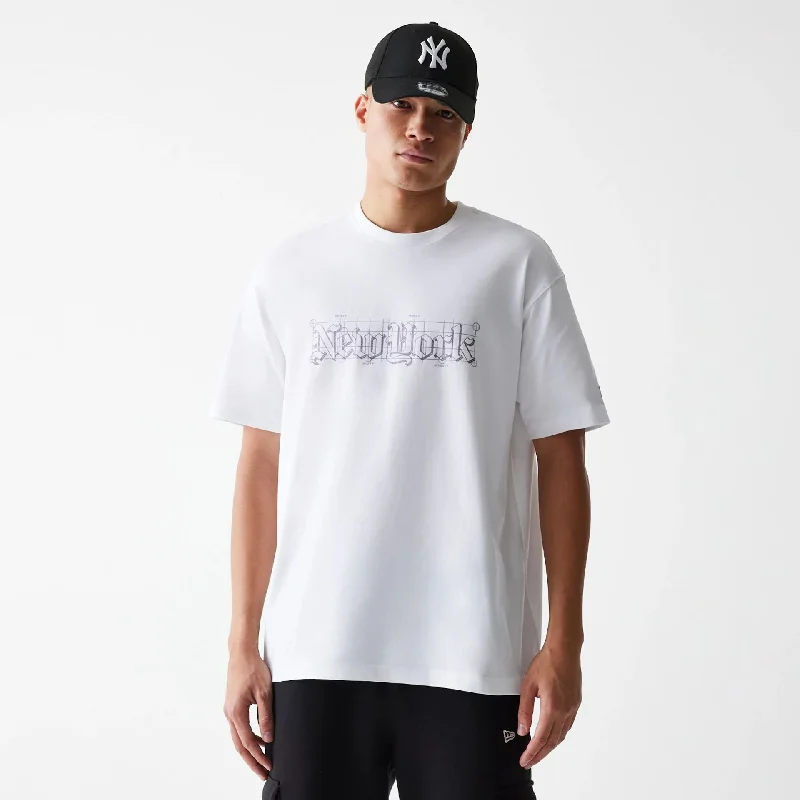 Ode To NY White Oversized T-Shirt