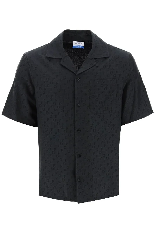 Off- Men's Holiday Bowling Shirt With Off Pattern