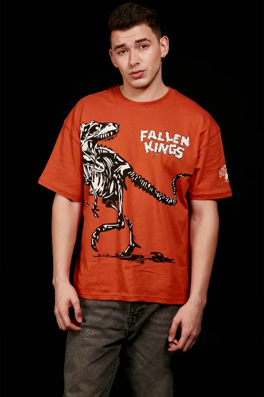 Season Finale Sale Orange Fallen Kings Oversized T-shirt