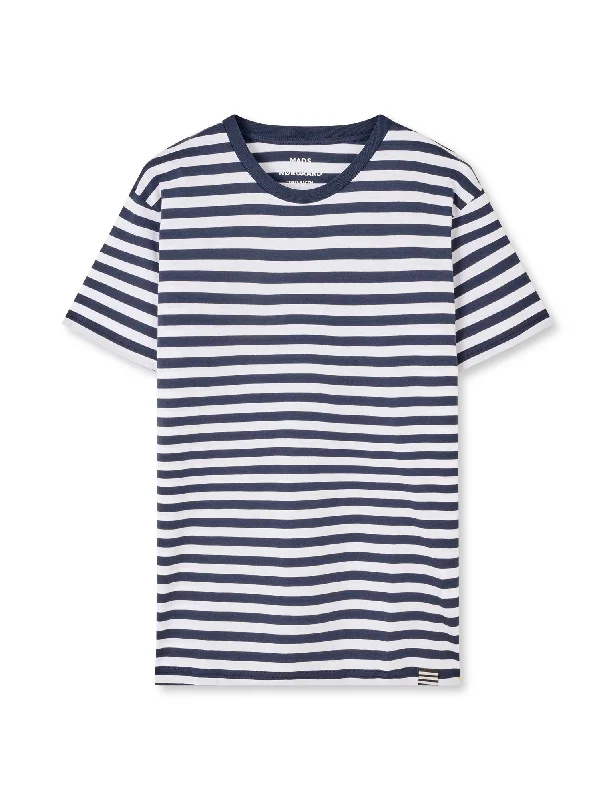 Organic Midi Thor Tee, Navy/White