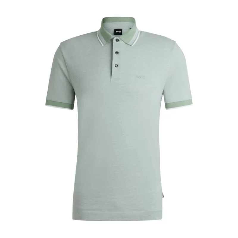 Oxford-cotton-piqu polo shirt with logo detail