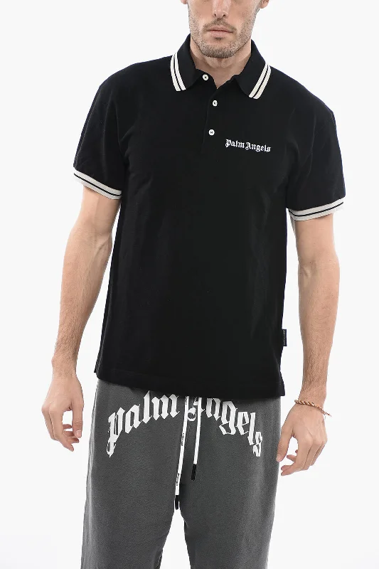 Palm Angels 3-Buttons Piquet Cotton Polo shirt