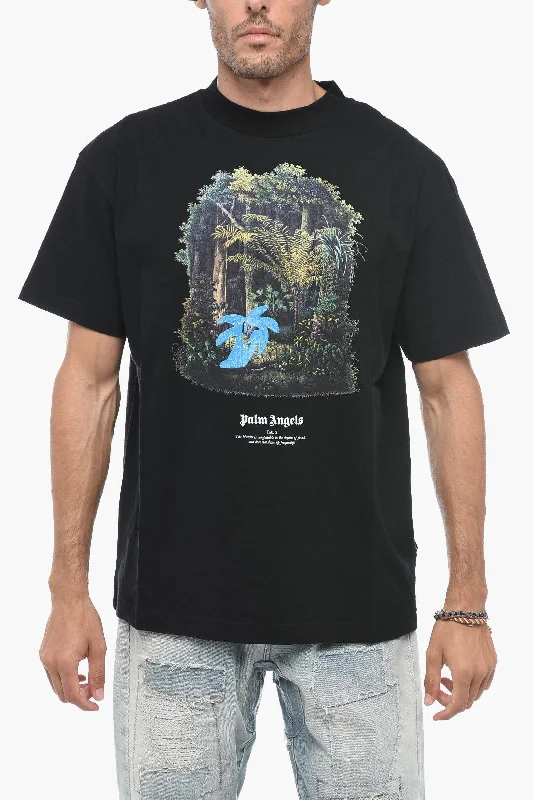 Palm Angels HUNTING IN THE FOREST T-Shirt with Embossed Print