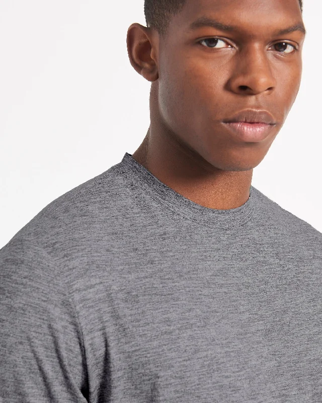 Weekend Discounts to Celebrate Performance Stretch Marl T-Shirt - Grey Heather