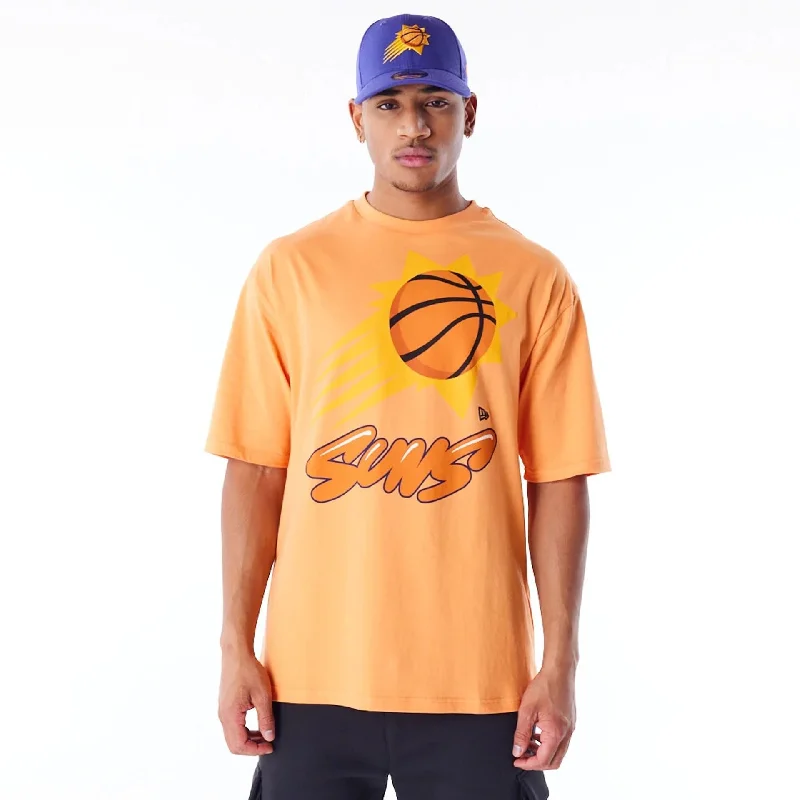 Phoenix Suns NBA Wordmark Orange Oversized T-Shirt