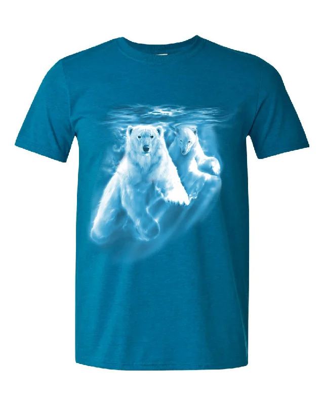 New Deals Adult Polar Swim Team T-shirt (Polar Bears swimming)