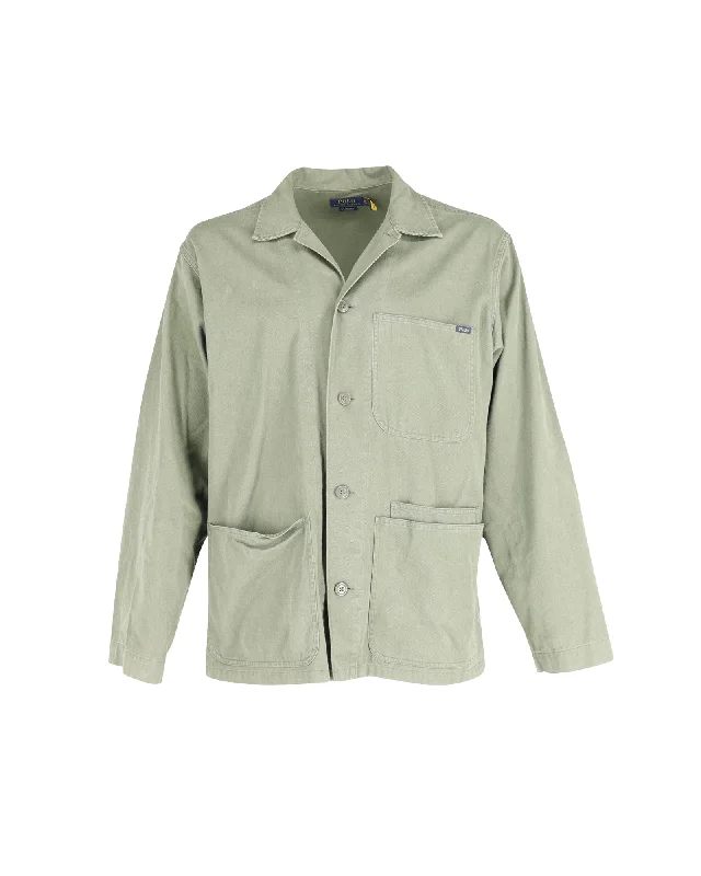 Discount Deals Polo Ralph Lauren Classic Fit Jacket in Green Cotton