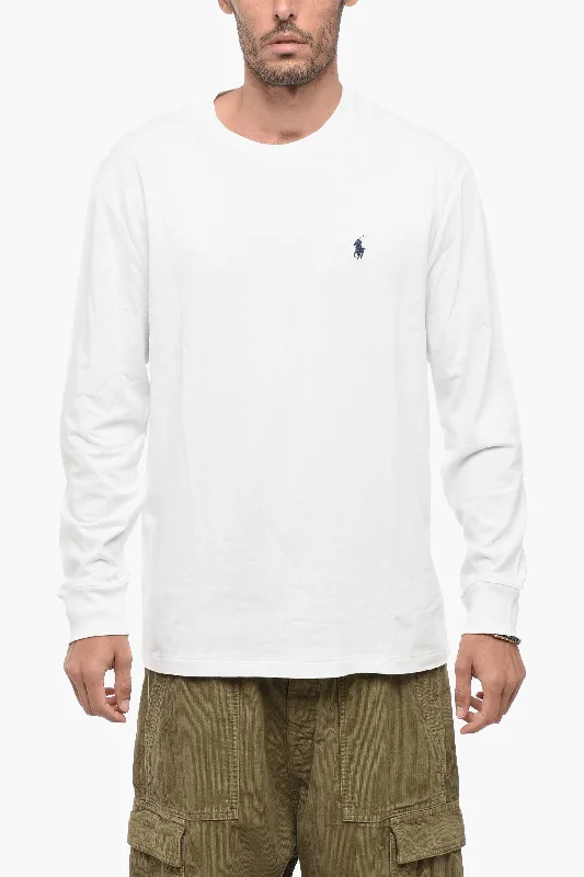 Polo Ralph Lauren Crew Neck Cotton T-Shirt with Cuffs