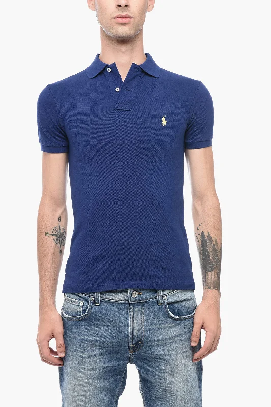 Polo Ralph Lauren Piquet Cotton Slim Fit Polo with Logo