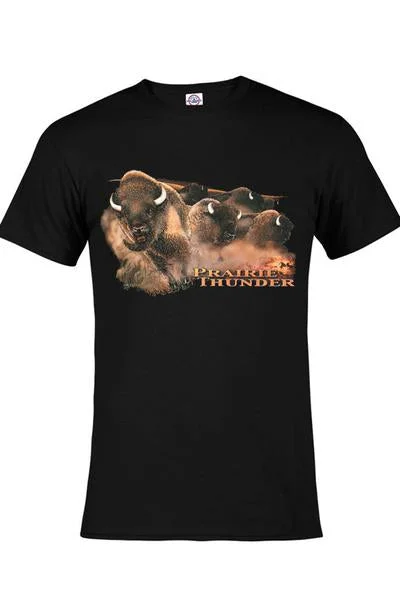 Price Reduction Adult Prairie Thunder T-Shirt (Stampeding Bison)