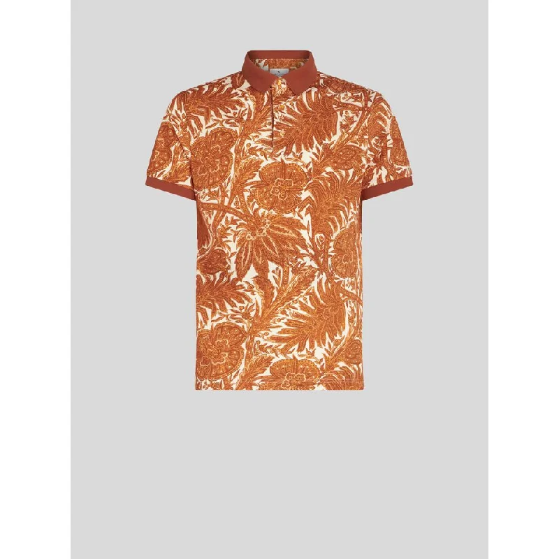 PRINTED COTTON POLO SHIRT