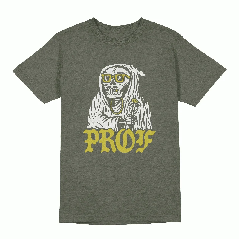 Best Bargains PROF "Tombstones" Heather Green T-Shirt
