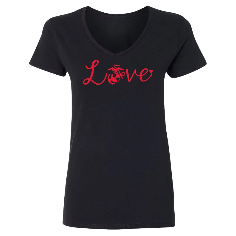 Mega Discount Red Love EGA Women's V-Neck