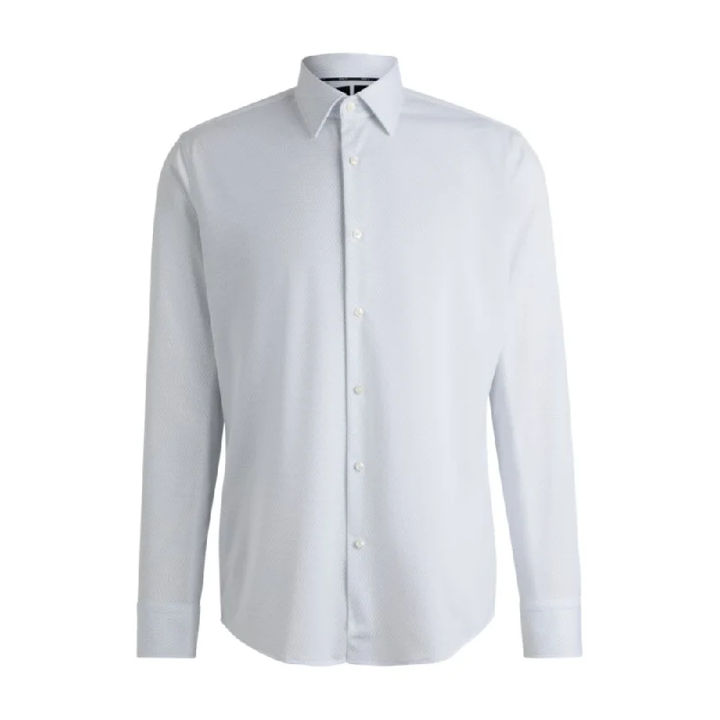 Regular-fit shirt in structured performance material