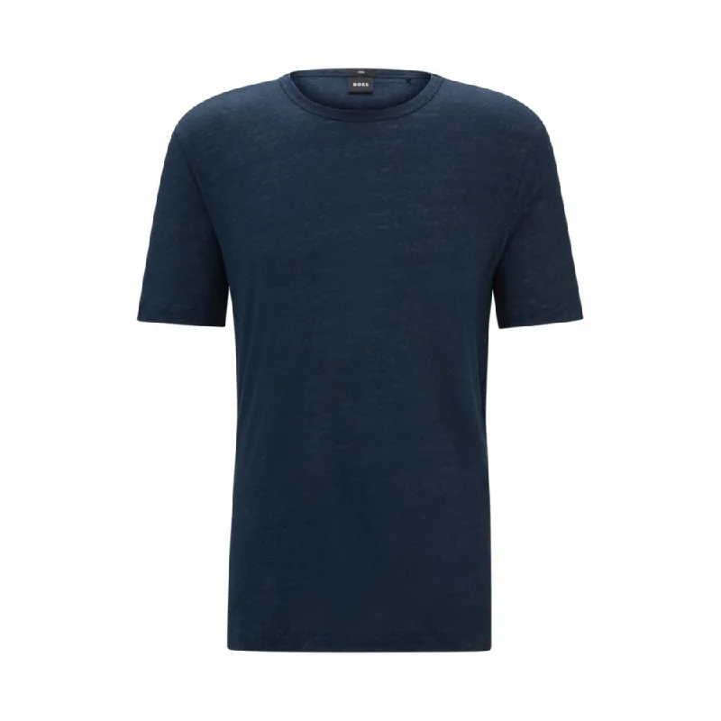 Regular-fit T-shirt in linen