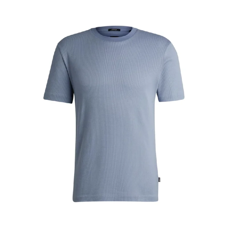 Regular-fit T-shirt in structured cotton