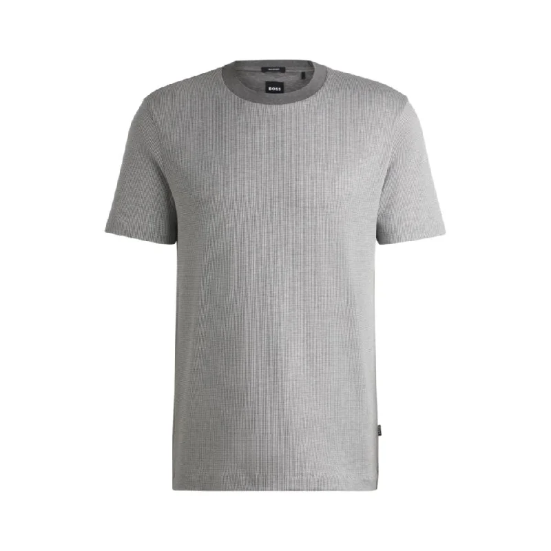 Regular-fit T-shirt in structured cotton