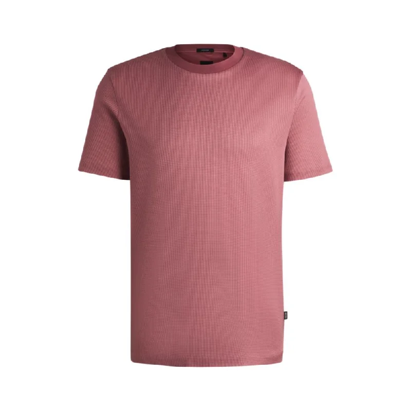 Regular-fit T-shirt in structured cotton