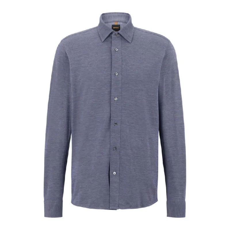 Relaxed-fit shirt in Italian cotton-blend jersey