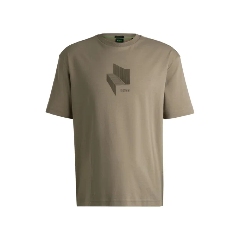 Relaxed-fit T-shirt in interlock cotton with gloss artwork