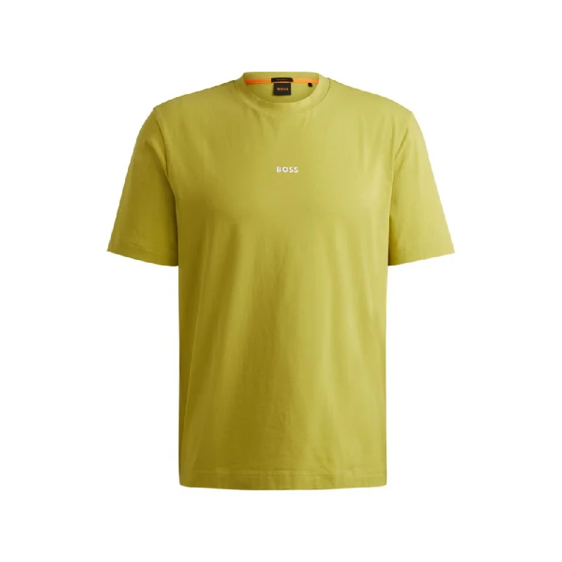 Relaxed-fit T-shirt in stretch cotton with logo print